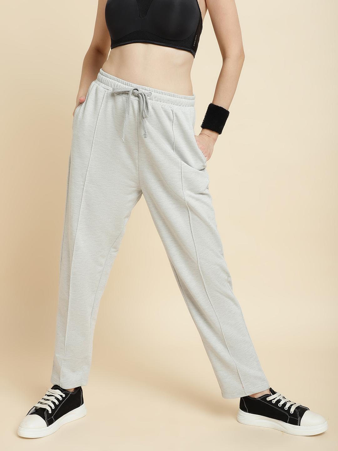 Unaone Women's Cotton Terry Trackpant – Light Grey