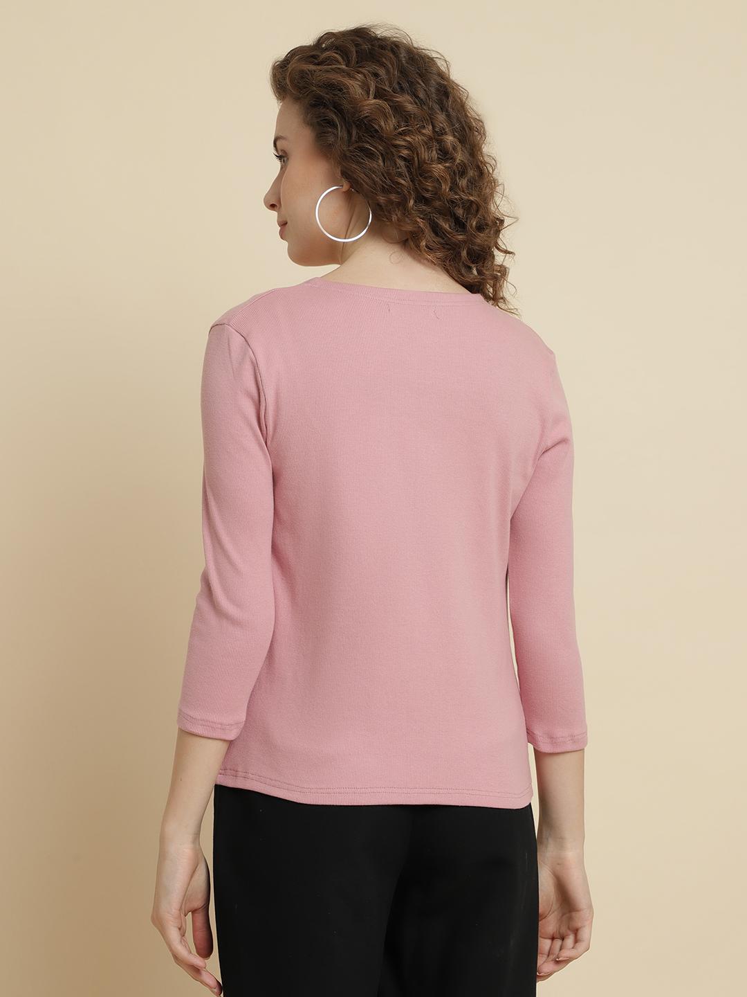Women's Ribbed Open-Front Shrug – Dusty Pink