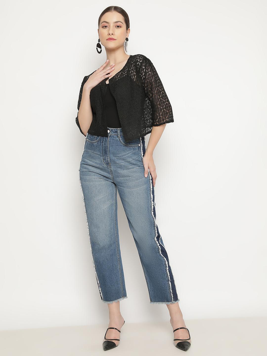 Black Lace Shrug – Women's Cropped Overlay
