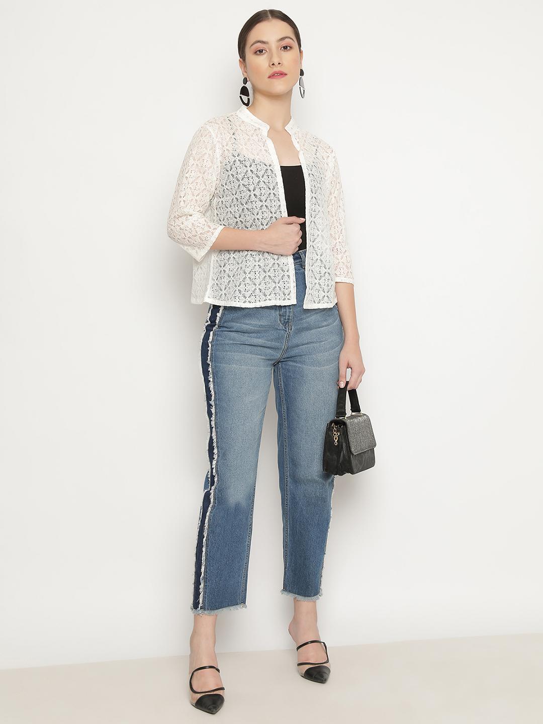 Women's Off-White heart Lace Shrug
