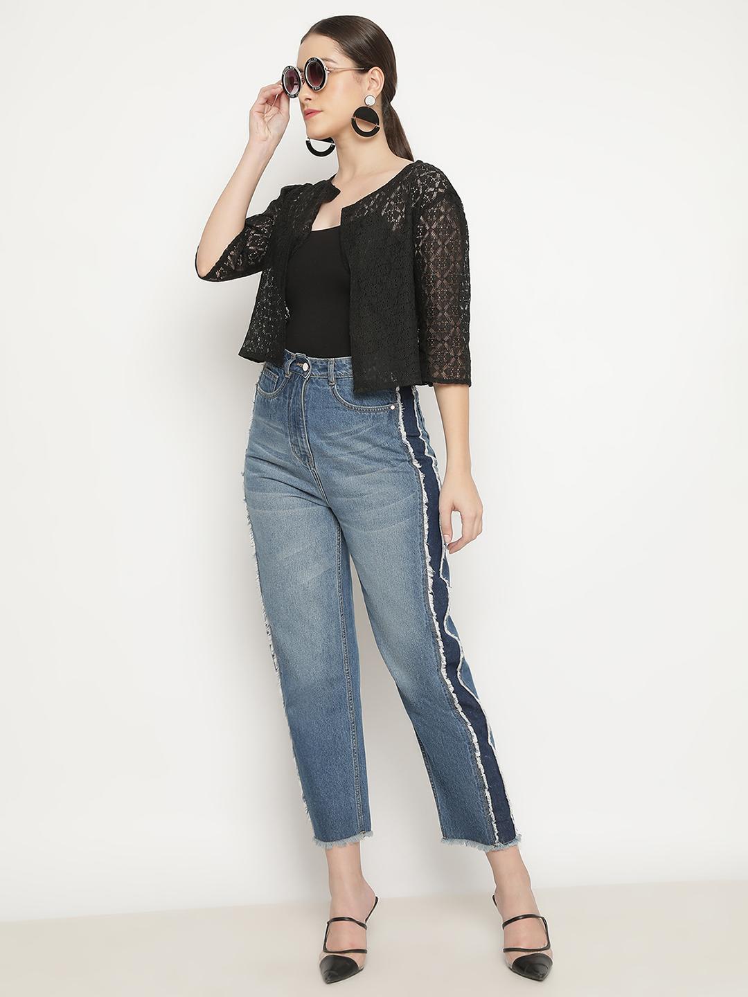 Black Lace Shrug – Women's Cropped Overlay