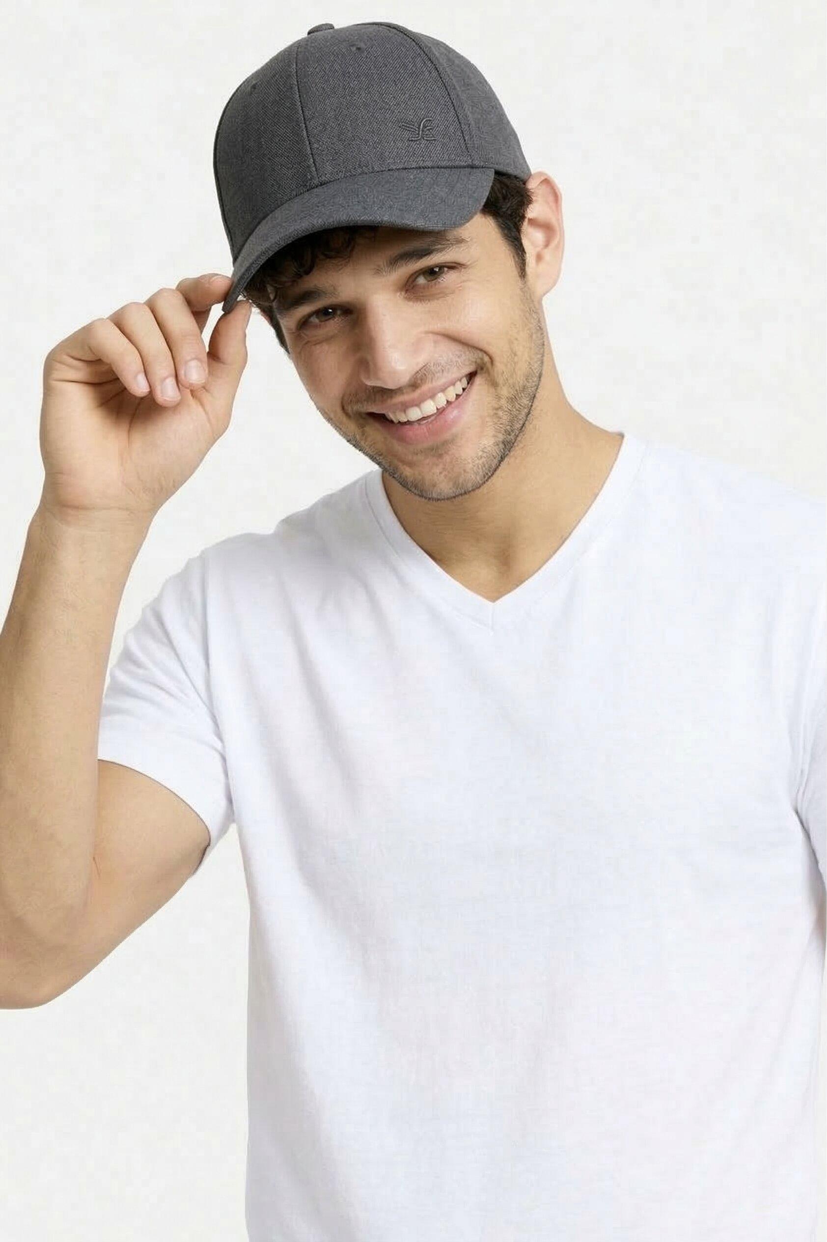 Unaone Men's Cotton V-Neck T-Shirt – White